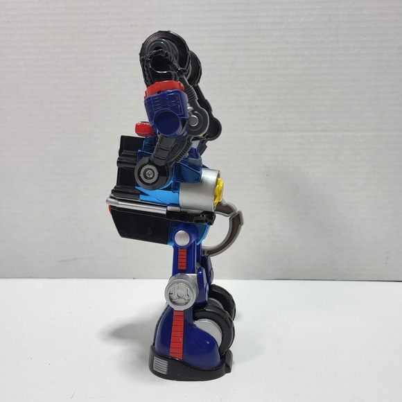 2002 Mattel Rescue Heroes Robo Team Blue Police Cop Clamp Down Action Figure - Picture 6 of 9